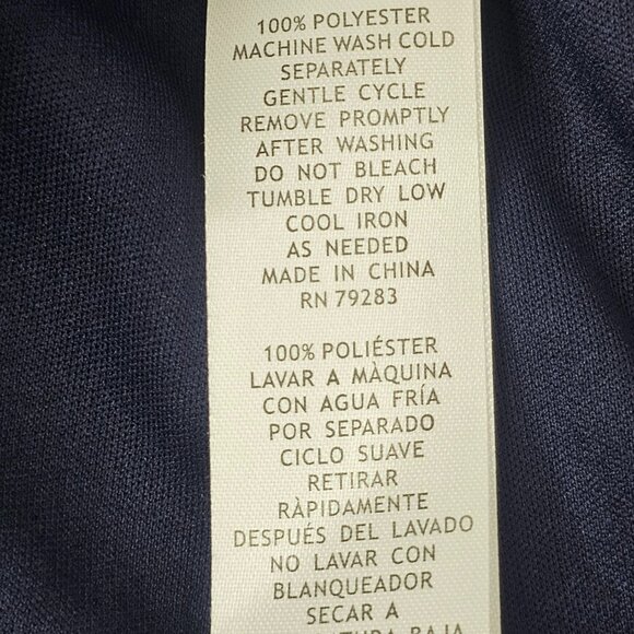 Alex Evenings Blouse Pants Set Women Dark Navy Tiered Hem Round Neck Floral - Picture 8 of 16